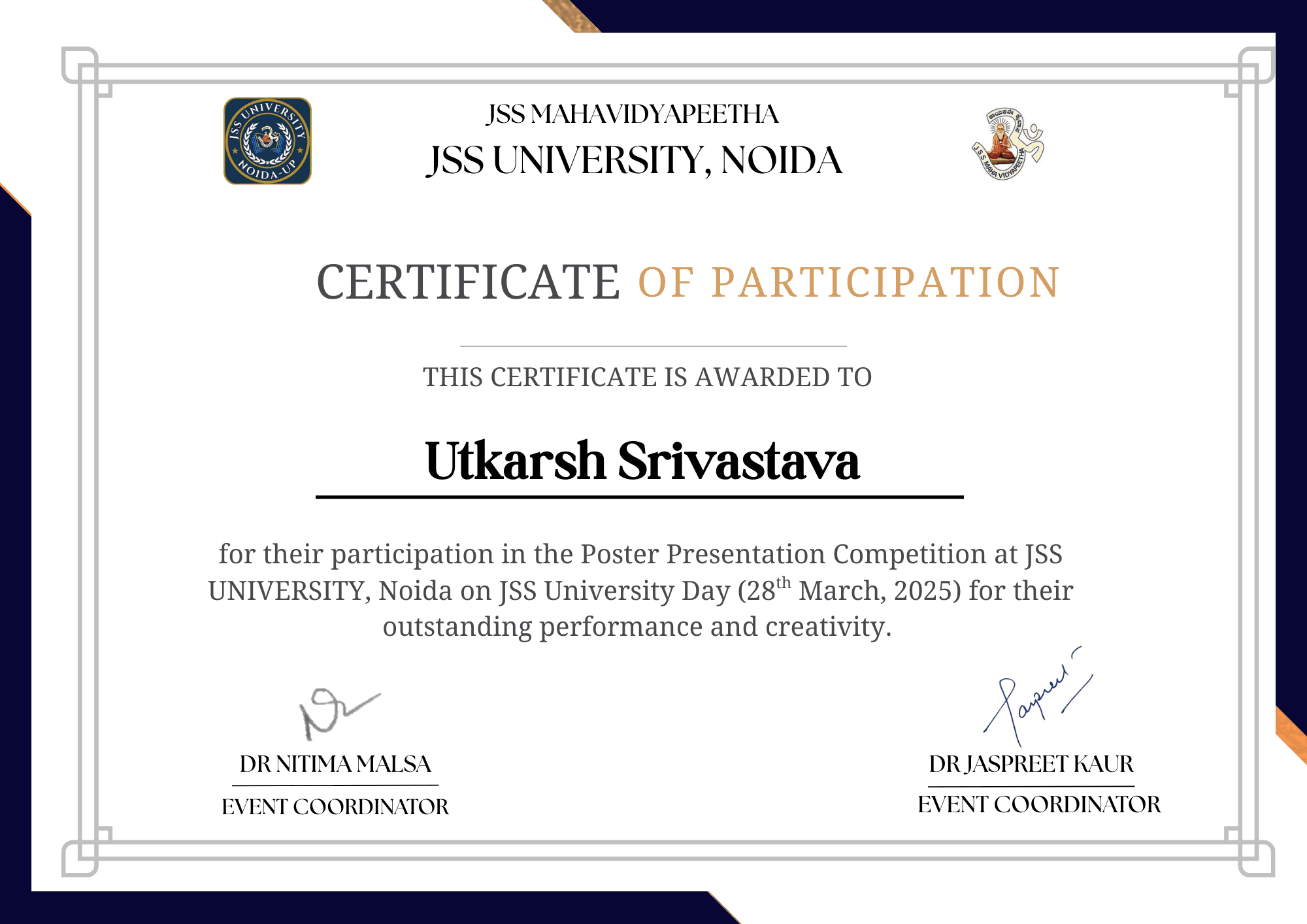 Poster Presentation Participation